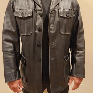 Italy Made Lightly Distressed Leather Jacket